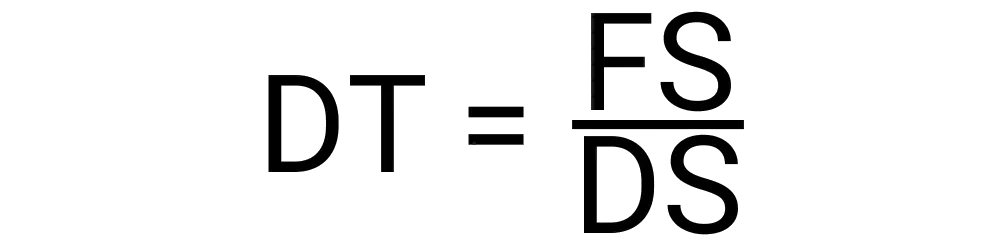 An image of the formula used to calculate how long it will take a for a file to be downloaded.